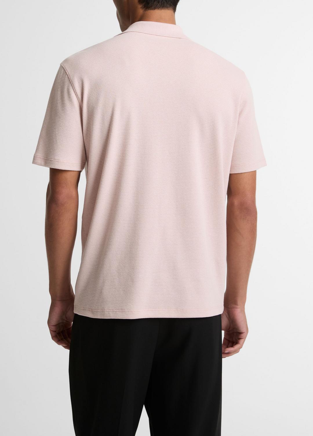 Cotton-Blend Johnny-Collar Polo Shirt in Henleys & Polos | VINCE Men