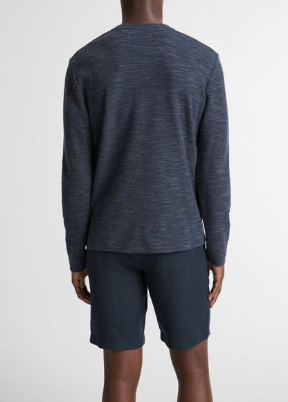 Double-Knit Cotton-Blend Long-Sleeve Shirt in Long Sleeve | VINCE Men