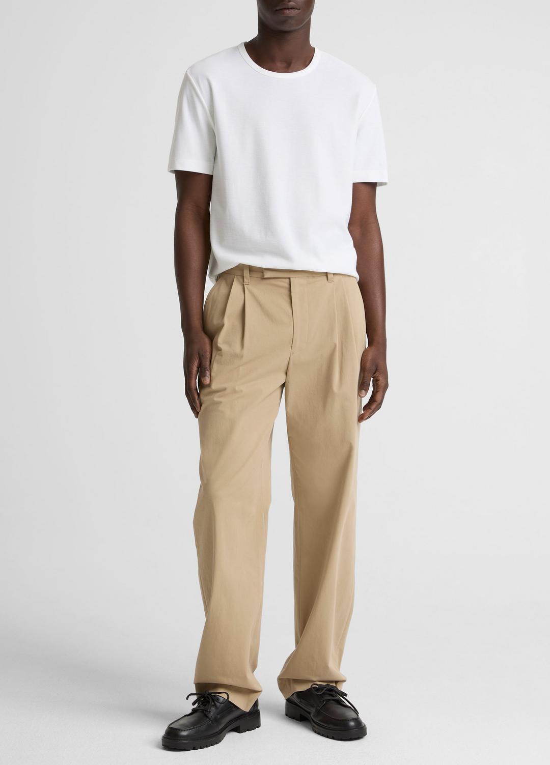 Pima Cotton Piqué Crew Neck T-Shirt in Short Sleeve | VINCE Men
