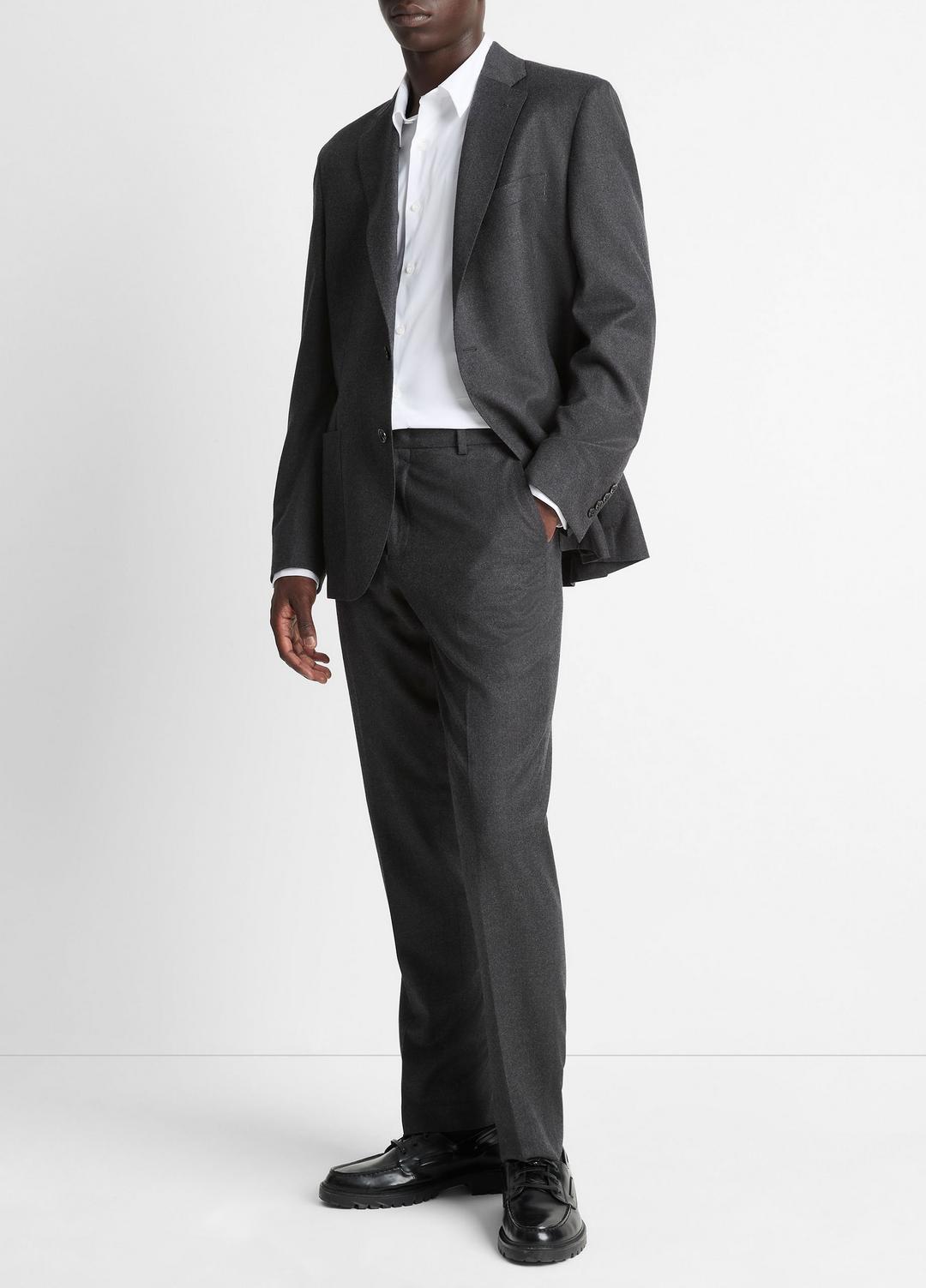 Wool-Silk Flannel Classic Pant in Trousers | VINCE Men