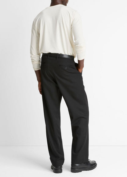 Wool Double-Pleat Suiting Trouser in Trousers | VINCE Men