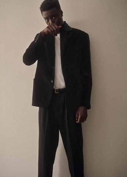 Wool Double-Pleat Suiting Trouser in Trousers | VINCE Men
