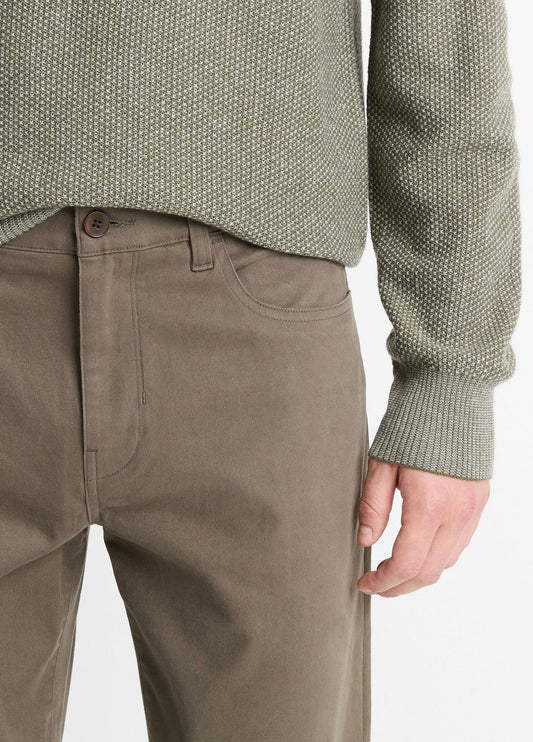 Dylan Slim 5-Pocket Peached Stretch-Cotton Pant in Trousers | VINCE Men