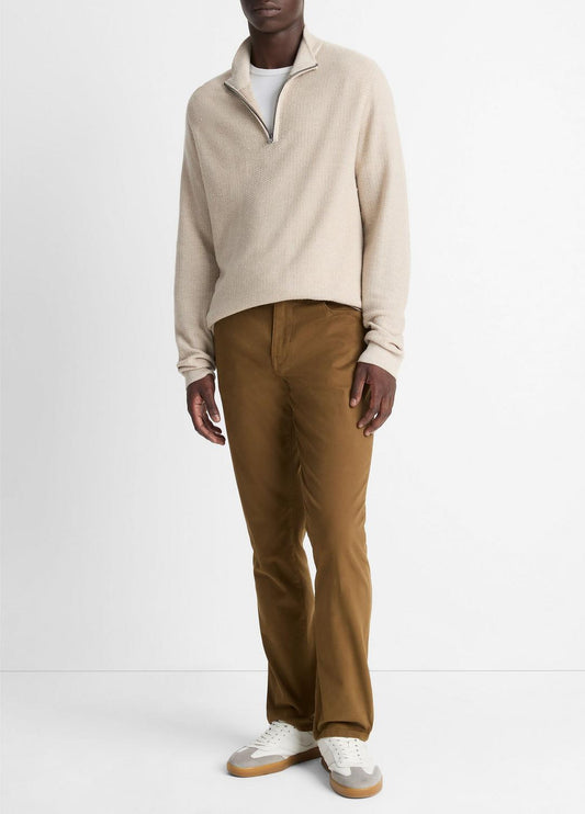 Dylan Slim 5-Pocket Peached Stretch-Cotton Pant in Trousers | VINCE Men