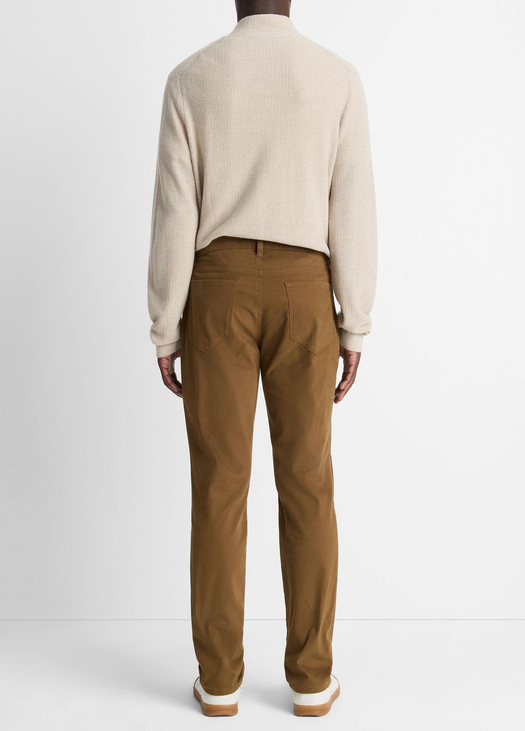 Dylan Slim 5-Pocket Peached Stretch-Cotton Pant in Trousers | VINCE Men