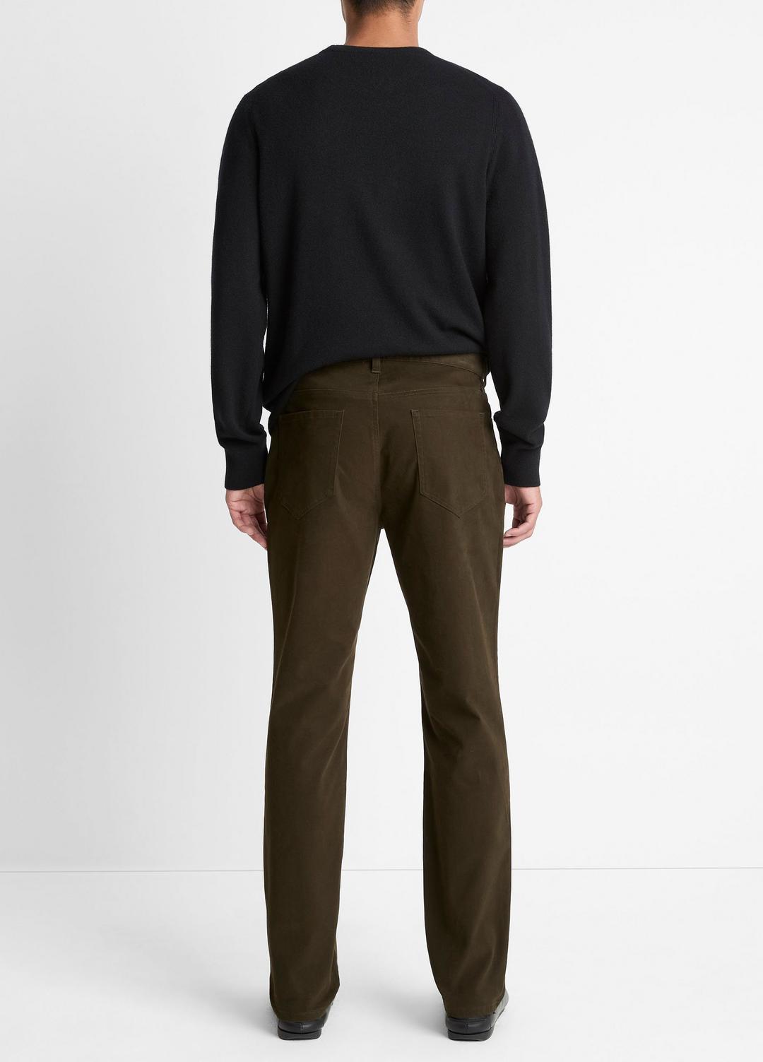 Dylan Slim 5-Pocket Peached Stretch-Cotton Pant in Trousers | VINCE Men