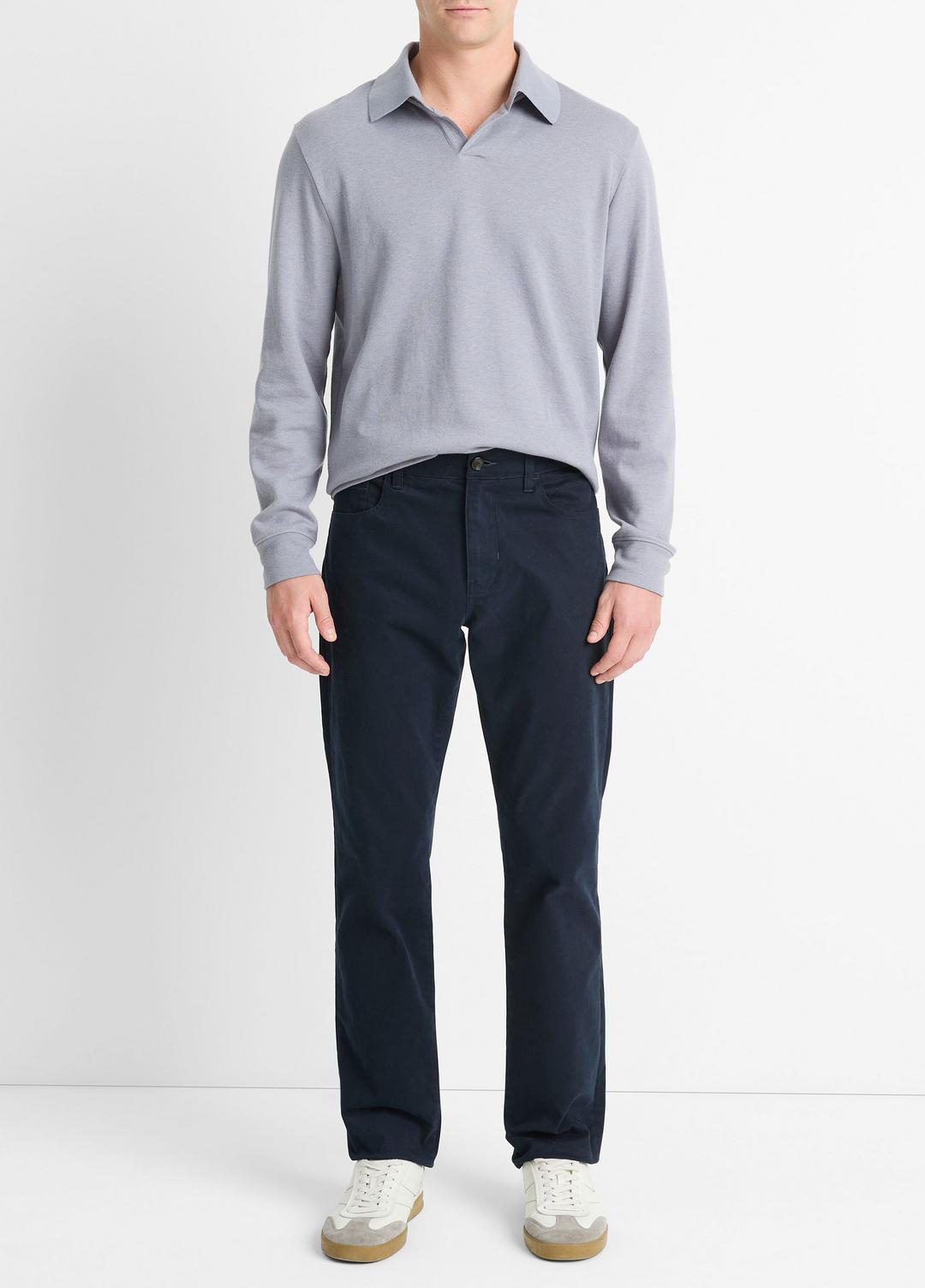 Dylan Slim 5-Pocket Peached Stretch-Cotton Pant in Trousers | VINCE Men