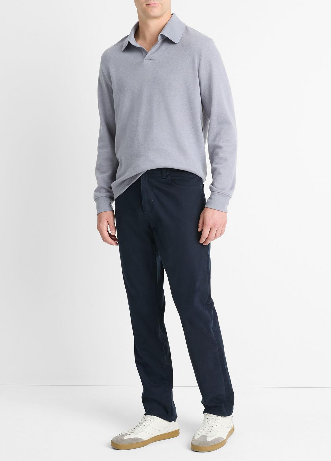 Dylan Slim 5-Pocket Peached Stretch-Cotton Pant in Trousers | VINCE Men