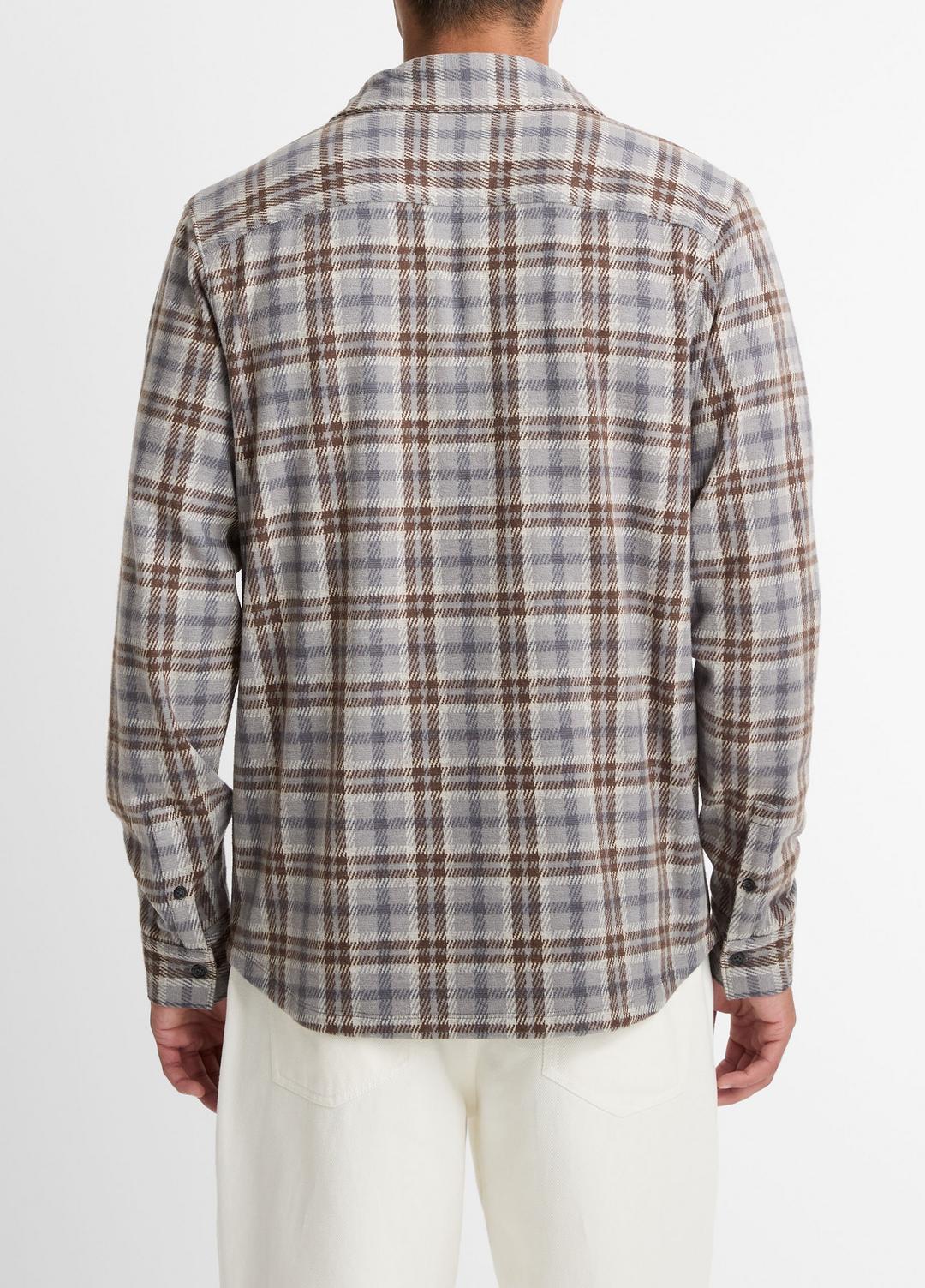Plaid Cotton-Blend Shirt Jacket in Shirt Jackets | VINCE Men