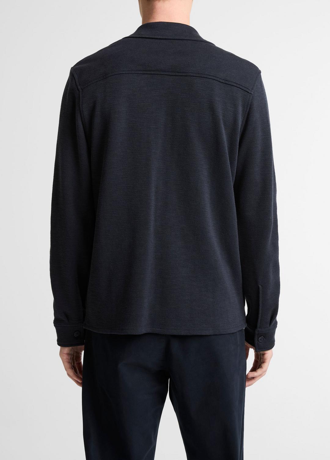 Double-Slub Cotton-Blend Shirt Jacket in Jackets | VINCE Men