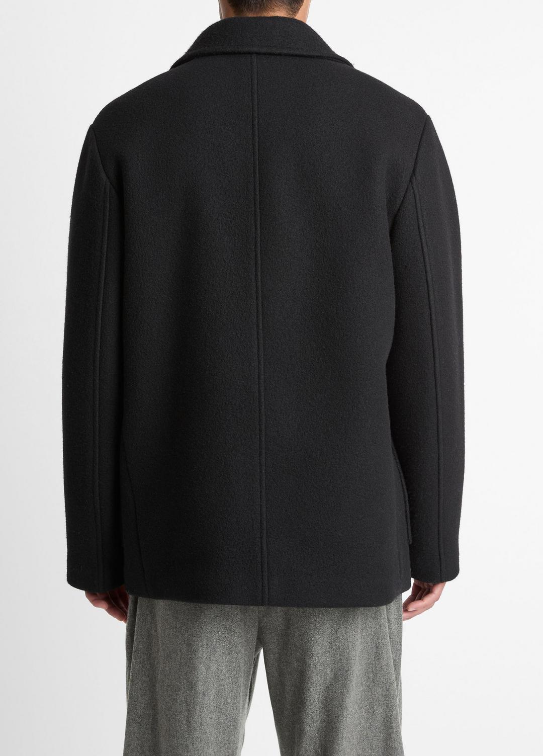 Italian Wool-Blend Peacoat in Coats | VINCE Men