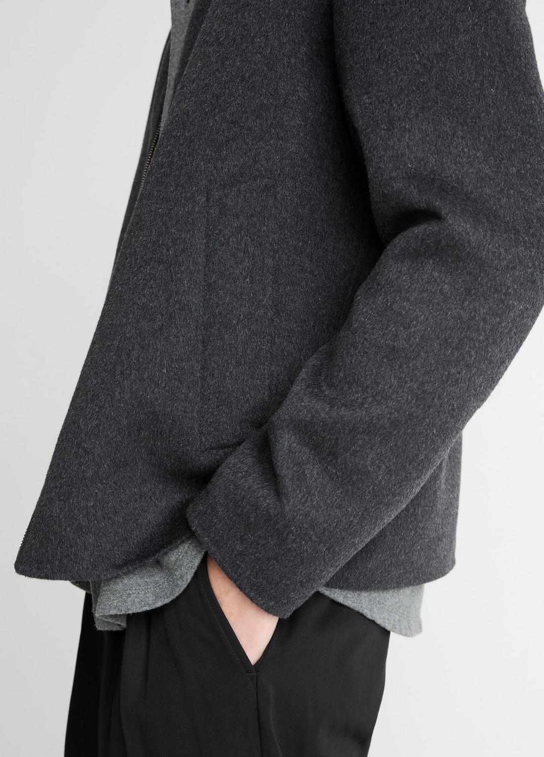 Splittable Wool-Blend Zip-Front Jacket in Jackets | VINCE Men