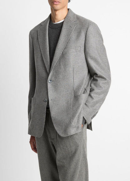 Houndstooth Cashmere Relaxed Sport Coat in Blazers | VINCE Men