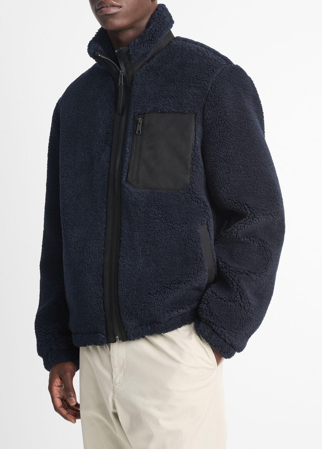 Sherpa Zip Jacket in Jackets | VINCE Men