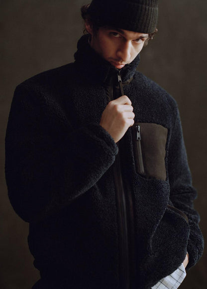 Sherpa Zip Jacket in Jackets | VINCE Men