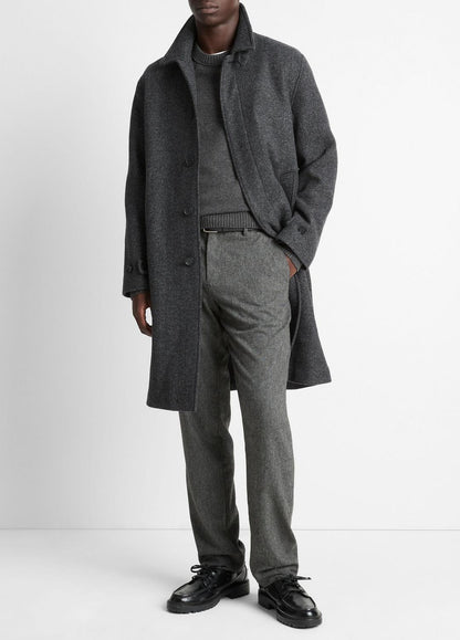 Italian Wool-Blend Balmacaan Coat in Coats | VINCE Men