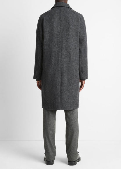 Italian Wool-Blend Balmacaan Coat in Coats | VINCE Men