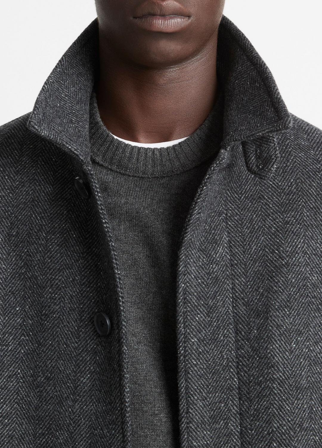 Italian Wool-Blend Balmacaan Coat in Coats | VINCE Men