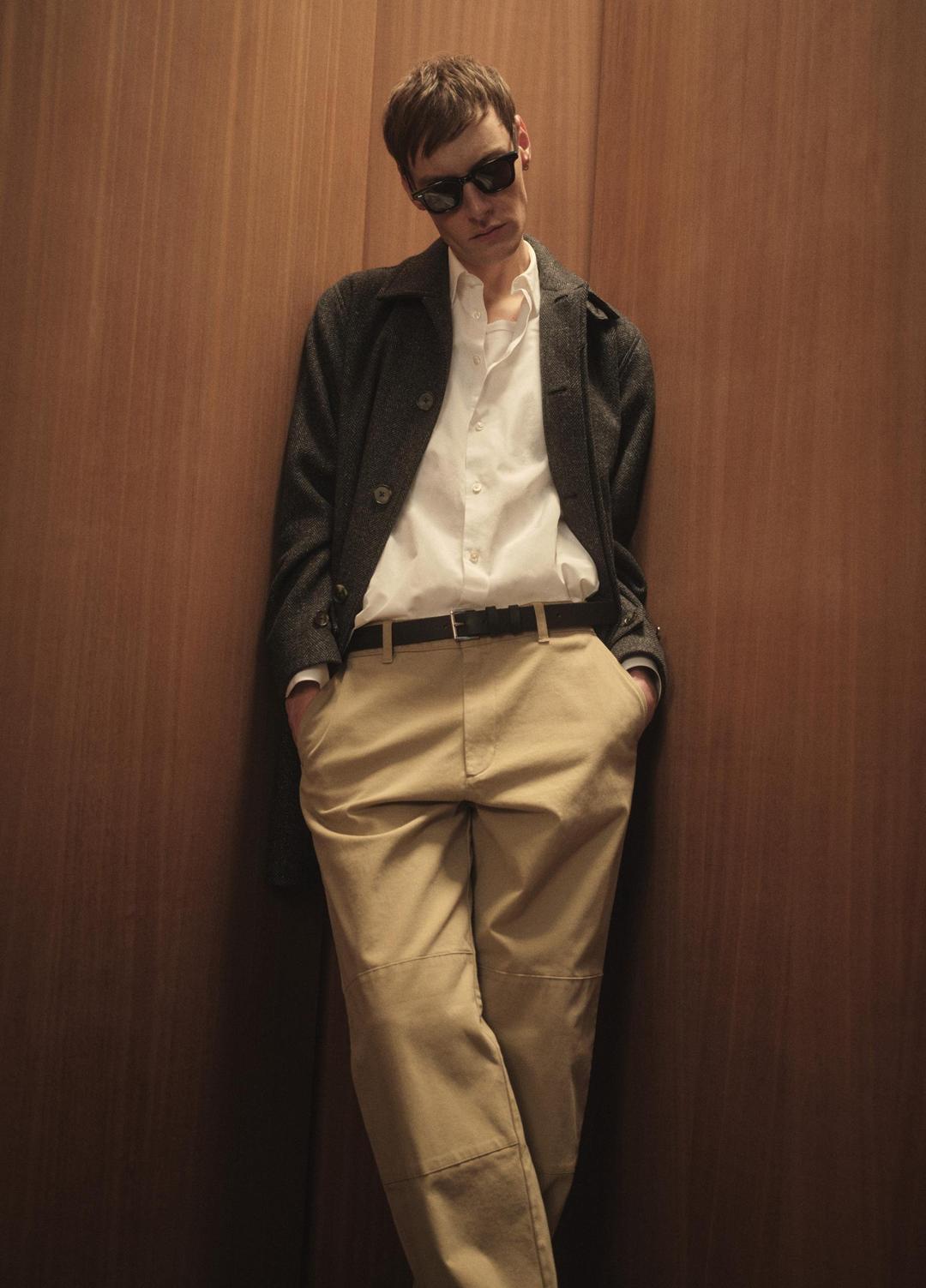 Italian Wool-Blend Balmacaan Coat in Coats | VINCE Men