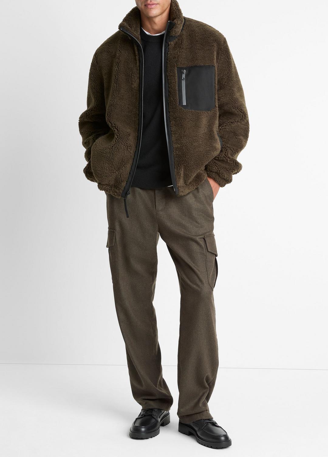 Sherpa Zip Jacket in Jackets | VINCE Men