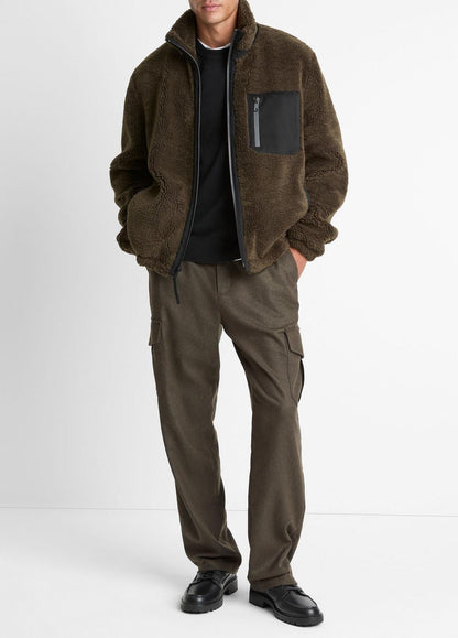 Sherpa Zip Jacket in Jackets | VINCE Men