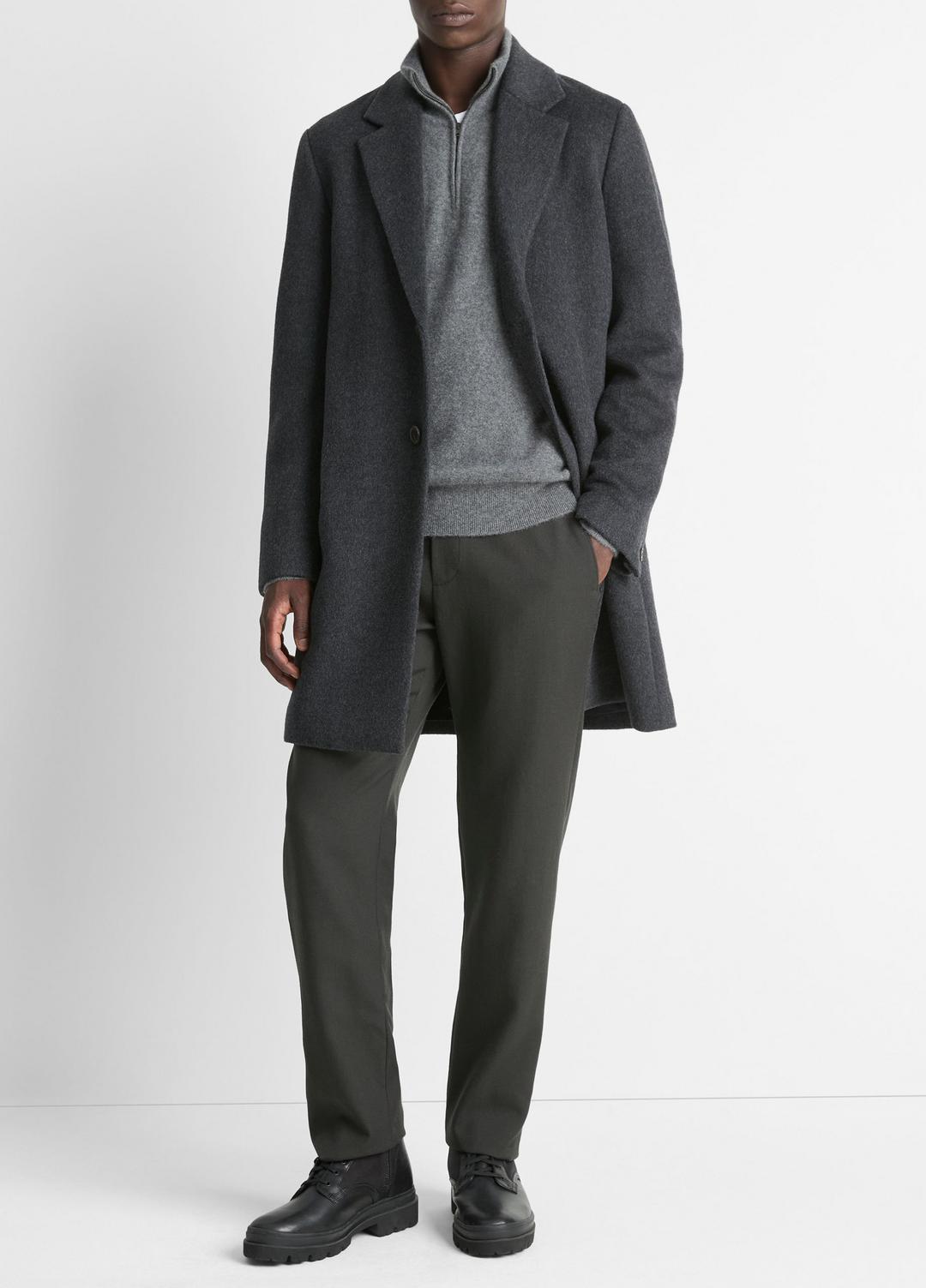 Classic Italian Wool-Blend Coat in Jackets & Outerwear | VINCE Men