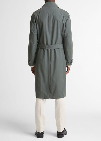 Cotton-Blend Single-Breasted Trench Coat in Coats | VINCE Men