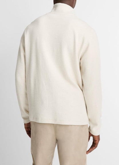 Cotton Button Mock-Neck Pullover in Sweatshirts & Hoodies | VINCE Men