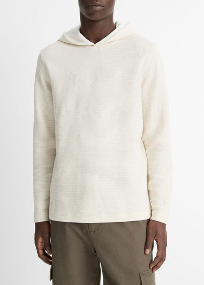 Variegated Stripe Double-Face Cotton-Blend Hoodie in Sweatshirts & Hoodies | VINCE Men