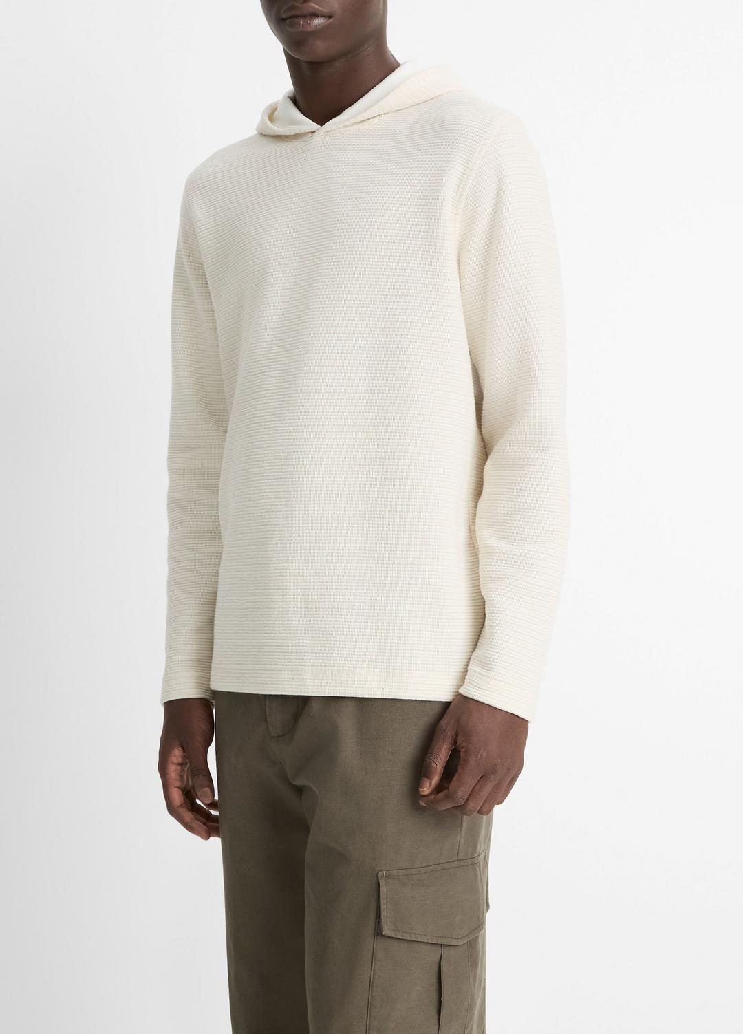 Variegated Stripe Double-Face Cotton-Blend Hoodie in Sweatshirts & Hoodies | VINCE Men