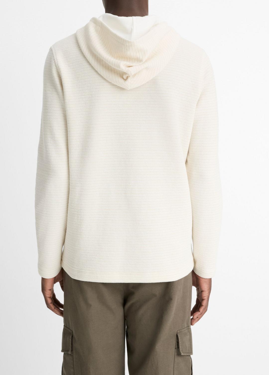 Variegated Stripe Double-Face Cotton-Blend Hoodie in Sweatshirts & Hoodies | VINCE Men