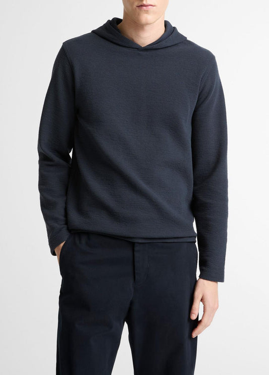 Variegated Stripe Double-Face Cotton-Blend Hoodie in Sweatshirts & Hoodies | VINCE Men