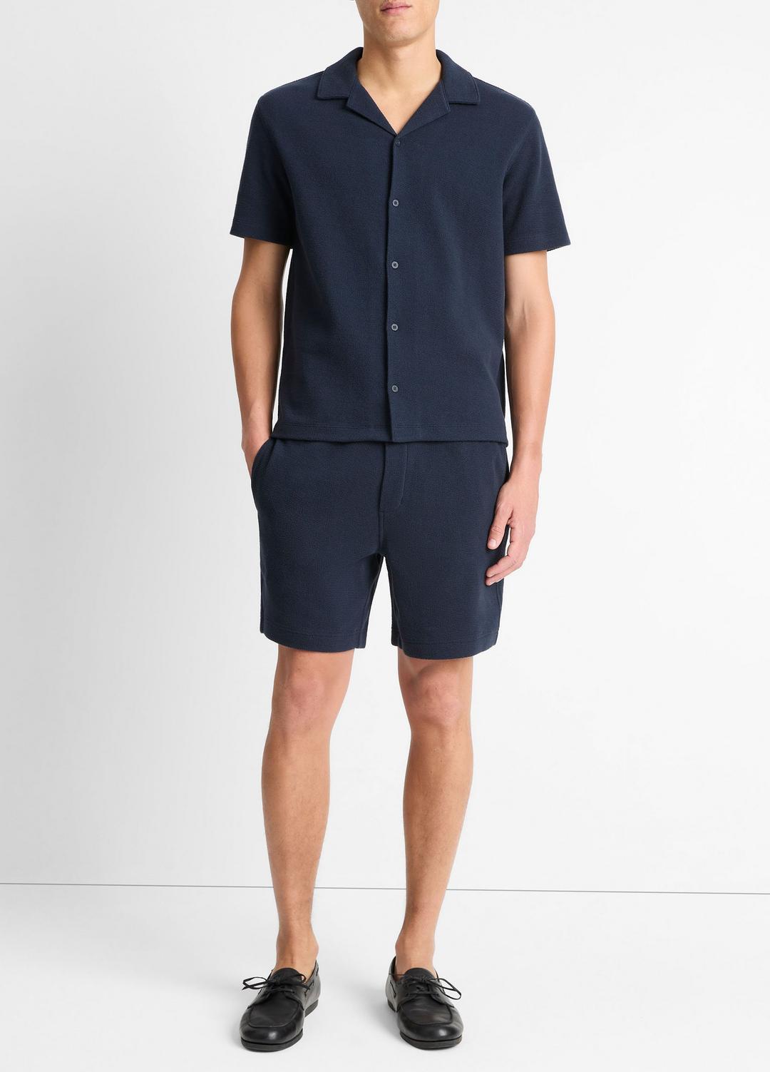 Cotton Bouclé Pull-On Short in Shorts | VINCE Men
