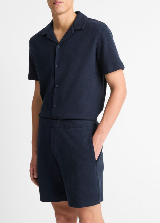 Cotton Bouclé Pull-On Short in Shorts | VINCE Men