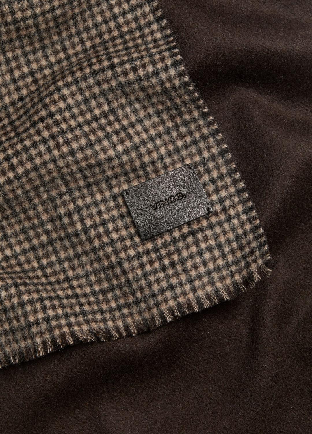 Double-Face Houndstooth Wool-Cashmere Scarf in Scarves & Hats | VINCE Men