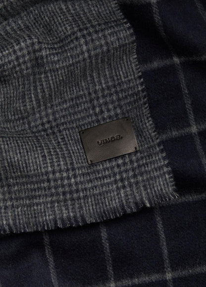 Double-Face Plaid Wool-Cashmere Scarf in Scarves & Hats | VINCE Men