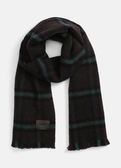 Brushed Holme Plaid Wool Scarf in Scarves & Hats | VINCE Men