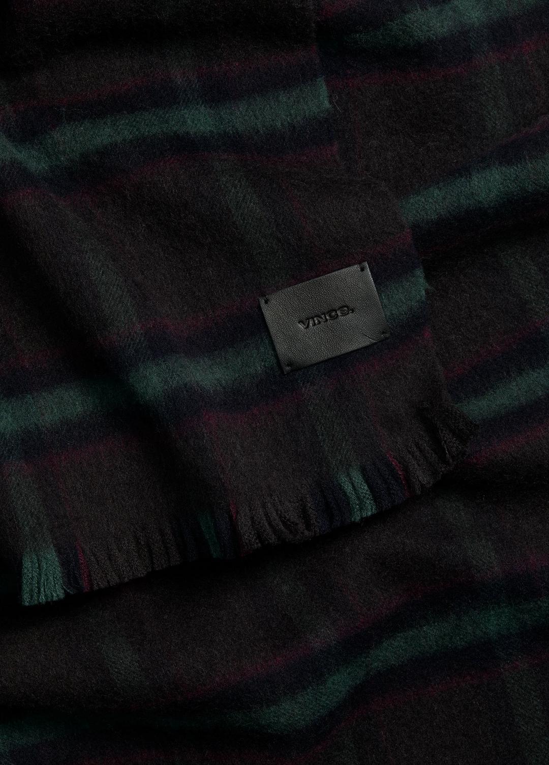 Brushed Holme Plaid Wool Scarf in Scarves & Hats | VINCE Men
