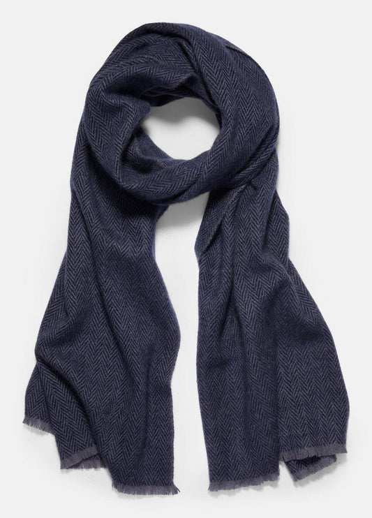 Herringbone Cashmere Scarf in Scarves & Hats | VINCE Men