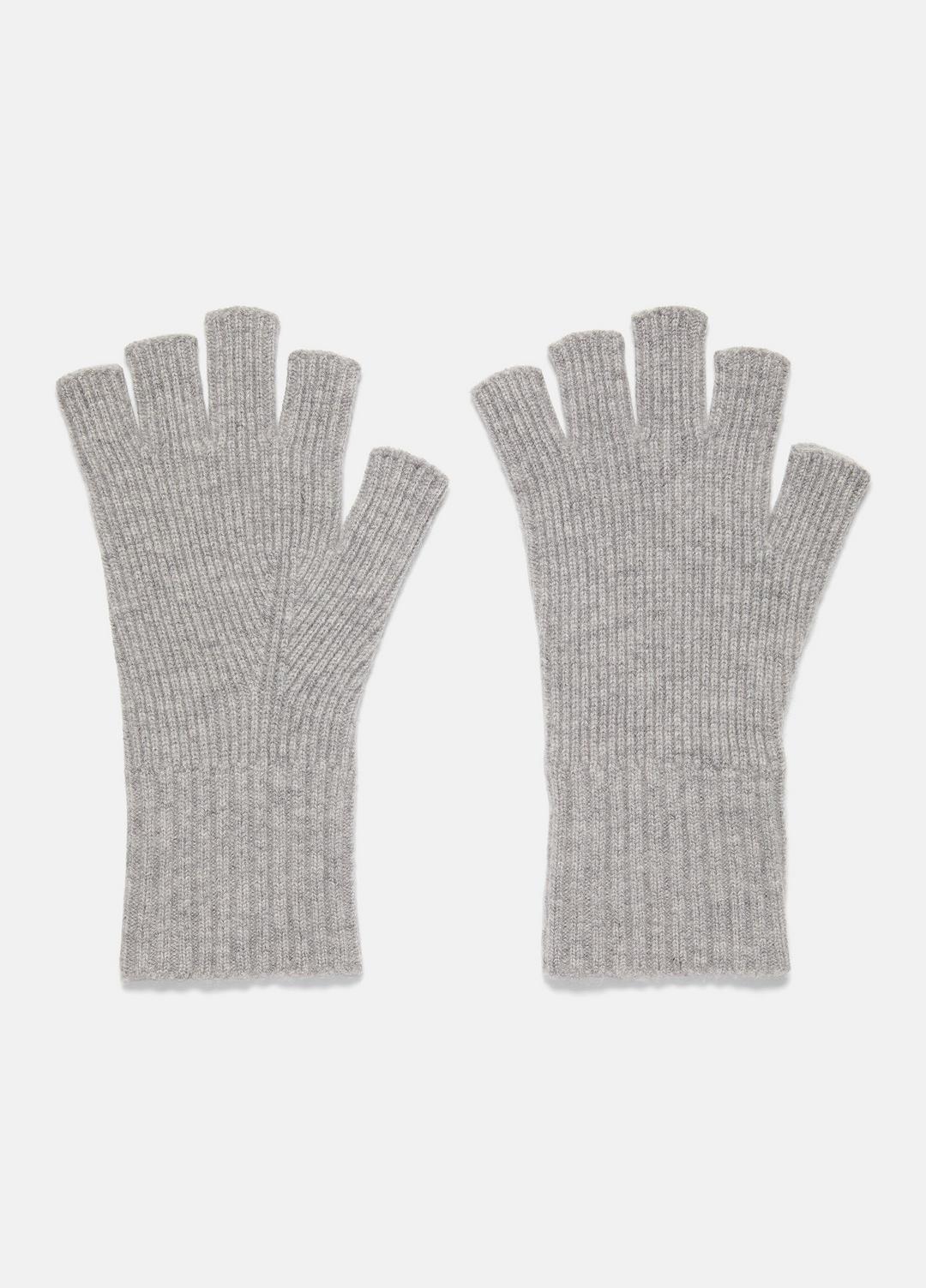 Wool-Cashmere Rib-Knit Fingerless Glove in Gloves | VINCE Men