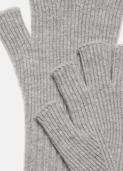 Wool-Cashmere Rib-Knit Fingerless Glove in Gloves | VINCE Men
