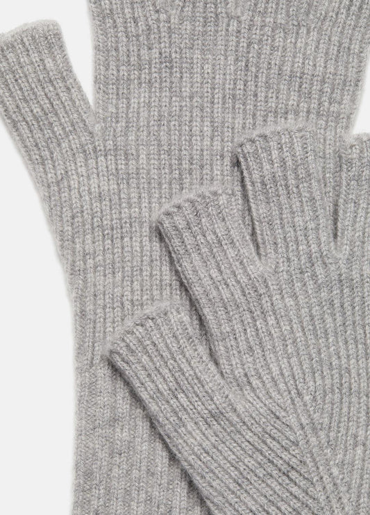 Wool-Cashmere Rib-Knit Fingerless Glove in Gloves | VINCE Men