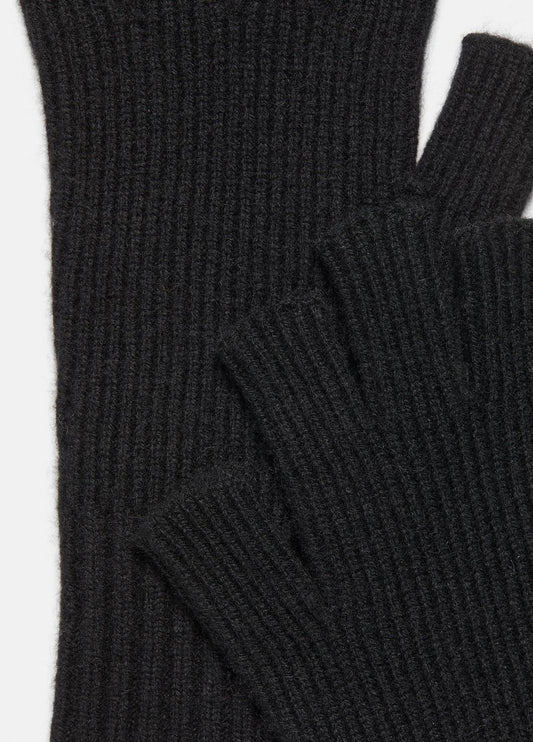 Wool-Cashmere Rib-Knit Fingerless Glove in Gloves | VINCE Men