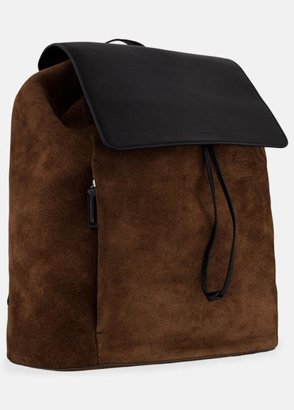 Drayton Suede Flap Backpack in Bags | VINCE Men