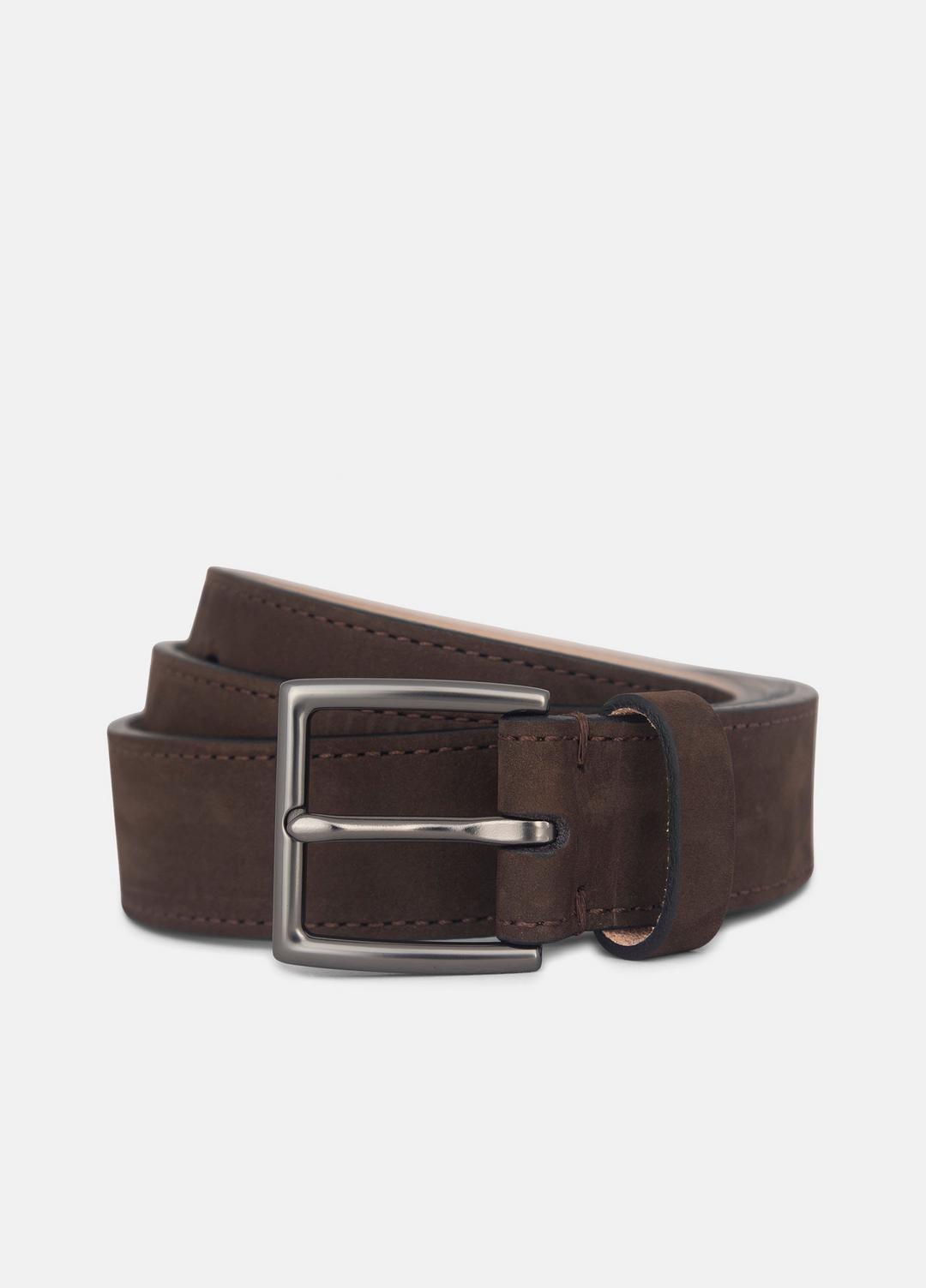 Men's 32mm Nubuck Leather Belt in Belts | VINCE Men
