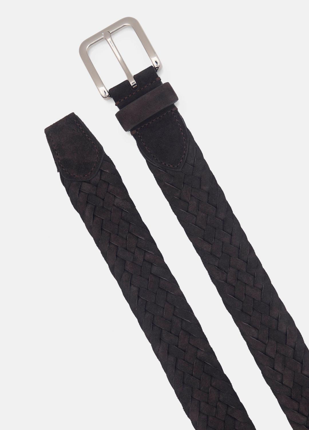 Men's 35mm Woven Suede Belt in Belts | VINCE Men