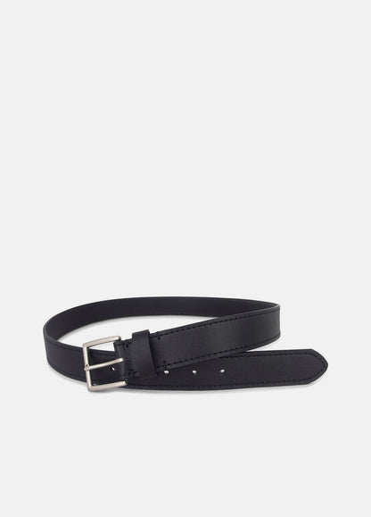 Men's 35mm Stitched Leather Belt in Belts | VINCE Men