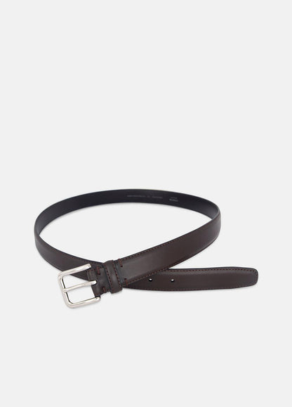 Men’s 30mm Stitched Leather Belt in Belts | VINCE Men