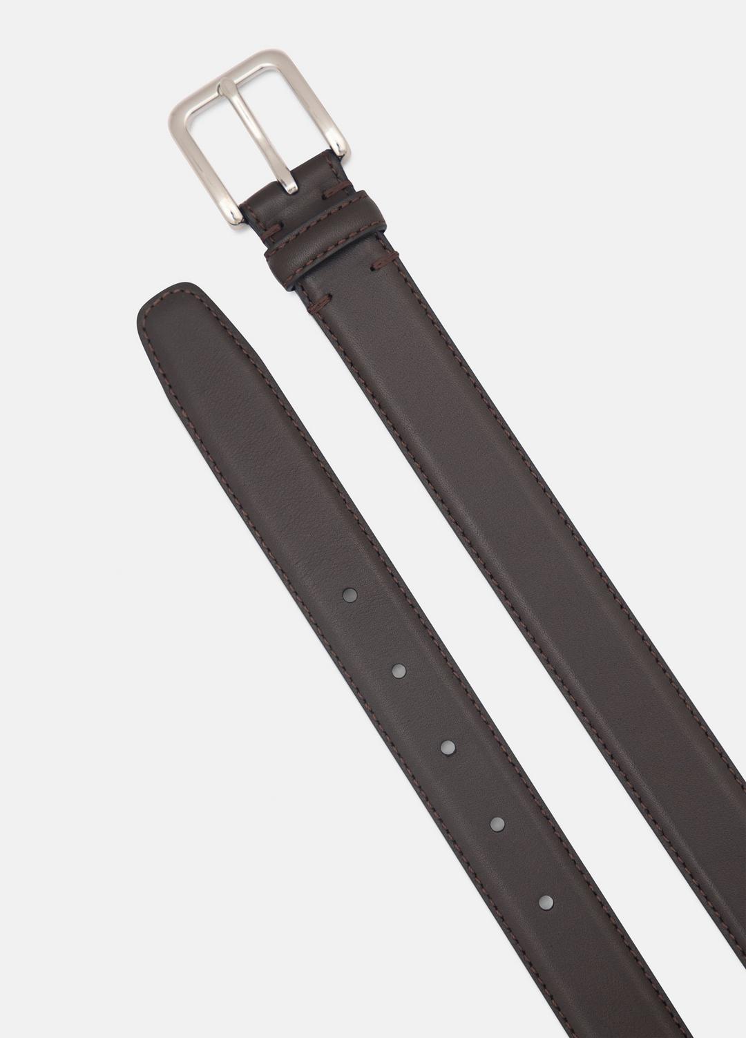 Men’s 30mm Stitched Leather Belt in Belts | VINCE Men