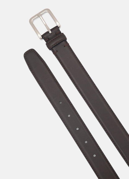 Men’s 30mm Stitched Leather Belt in Belts | VINCE Men